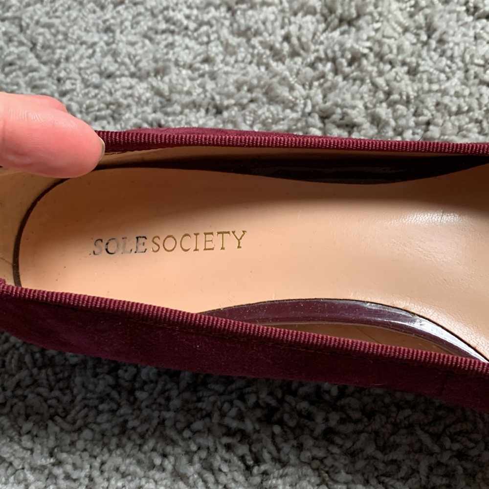 Sole Society Burgundy Suede Heels - Picture 8 of 12